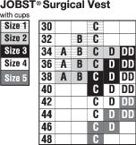 EA/1 JOBST SURGICAL VEST W/LEFT CUP ONLY, SIZE 4, 43 1/8IN-47IN (109CM-119CM)
