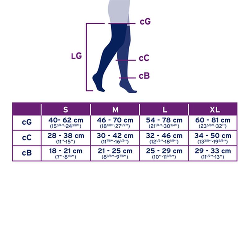 PR/1 JOBST MEDICAL LEG WEAR, MEN, RIBBED, THIGH HIGH W/SIL DOT BAND, 20-30MMHG, XL, KHAKI, CLOSED TOE
