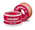 BX/12 LEUKOPLAST SLEEK ZINC OXIDE PLASTIC WATERPROOF TAPE 2.5CM X 3M