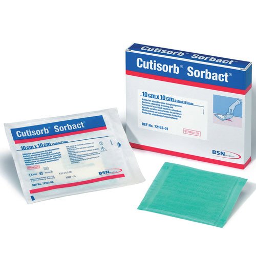BX/10 CUTIMED SORBION SORBACT ANTIMICROBIAL DRESSING WITH DACC, STERILE, 20 CM X 30 CM