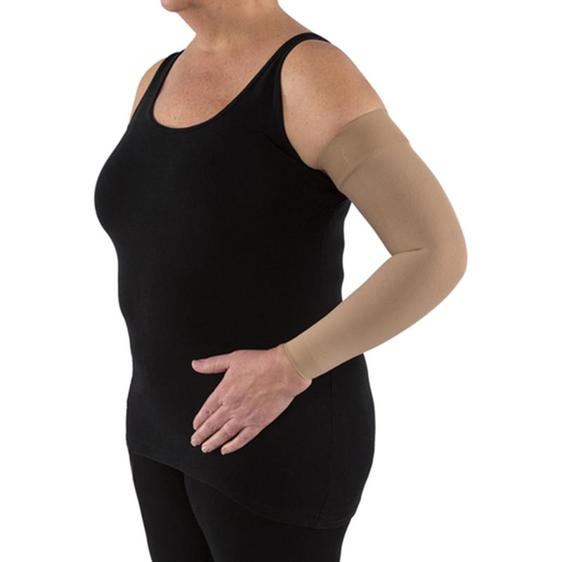 EA/1 JOBST BELLA STRONG READY-TO-WEAR ARMSLEEVE W/SIL BAND, 20-30MMHG, 6 REGULAR, NATURAL