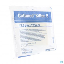 BX/5 CUTIMED SILTEC B FOAM DRESSING W/SUPER ABSORB AND SIL LAYER, SACRUM, ADH BORDER, 17.5CM X 17.5CM