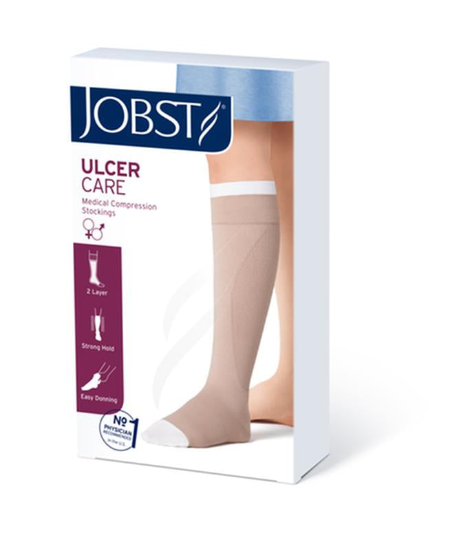 KT/1 JOBST ULCERCARE READY-TO-WEAR  MD, LEFT ZIPPER, BLACK (INCL 1 STOCKING AND 2 LINERS)