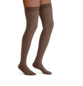 PR/1 JOBST OPAQUE WOMEN, THIGH HIGH W/SIL DOT BAND, 30-40MMHG, MD, ESPRESSO, CLOSED TOE