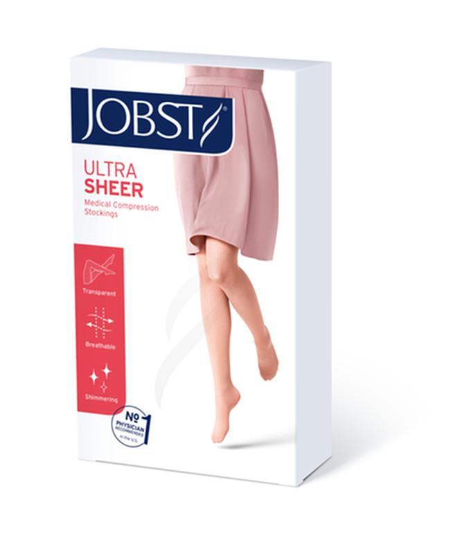 PR/1 JOBST ULTRASHEER WOMEN, PANTYHOSE, 30-40MMHG, LG, SUN BRONZE, CLOSED TOE