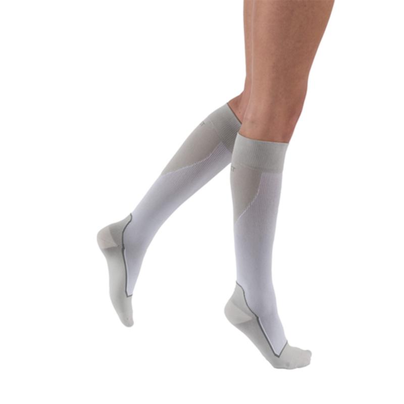 PR/1 JOBST SPORT STOCKING UNISEX, 15-20MMHG, XL, WHITE/GREY, CLOSED TOE