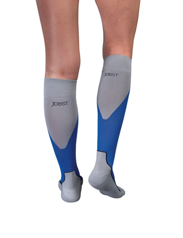 PR/1 JOBST SPORT STOCKING UNISEX, 15-20MMHG, MD, ROYAL BLUE/GREY , CLOSED TOE