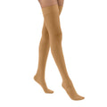 PR/1 JOBST ULTRASHEER WOMEN, THIGH HIGH W/SIL DOT BAND, 20-30MMHG, MD, SUNTAN, CLOSED TOE
