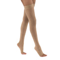 PR/1 JOBST ULTRASHEER WOMEN, THIGH HIGH W/SIL DOT BAND, 20-30MMHG, LG, NATURAL, OPEN TOE