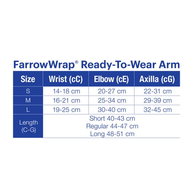 BX/1 JOBST FARROWWRAP LITE READY-TO-WEAR ARM WRAP 20-30 MMHG, MEDIUM LONG LEFT, TAN