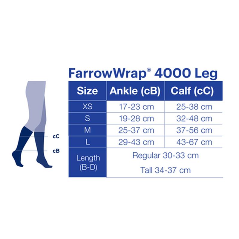 BX/1 JOBST FARROWWRAP 4000 READY-TO-WEAR LEGPIECE 30-40 MMHG, SMALL REGULAR, BLACK