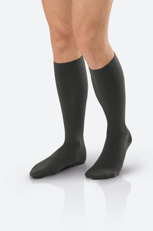 PR/1 JOBST FOR MEN AMBITION 30-40MMHG,GREY,KNEE HIGH SOFTFIT STOCKINGS,CLOSED TOE