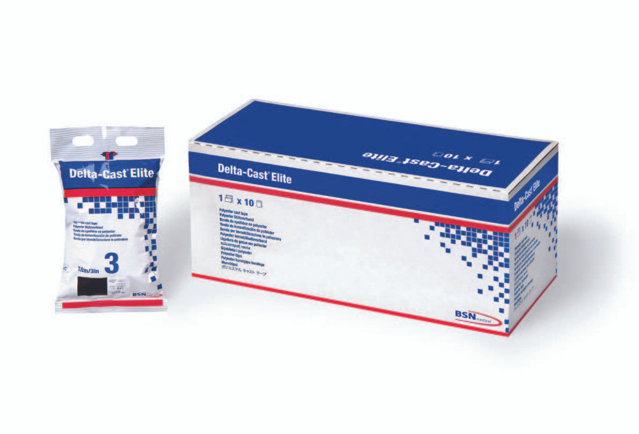 BX/10 DELTA-CAST ELITE POLYESTER CAST TAPE 7.5CM X 3.6M, BLACK