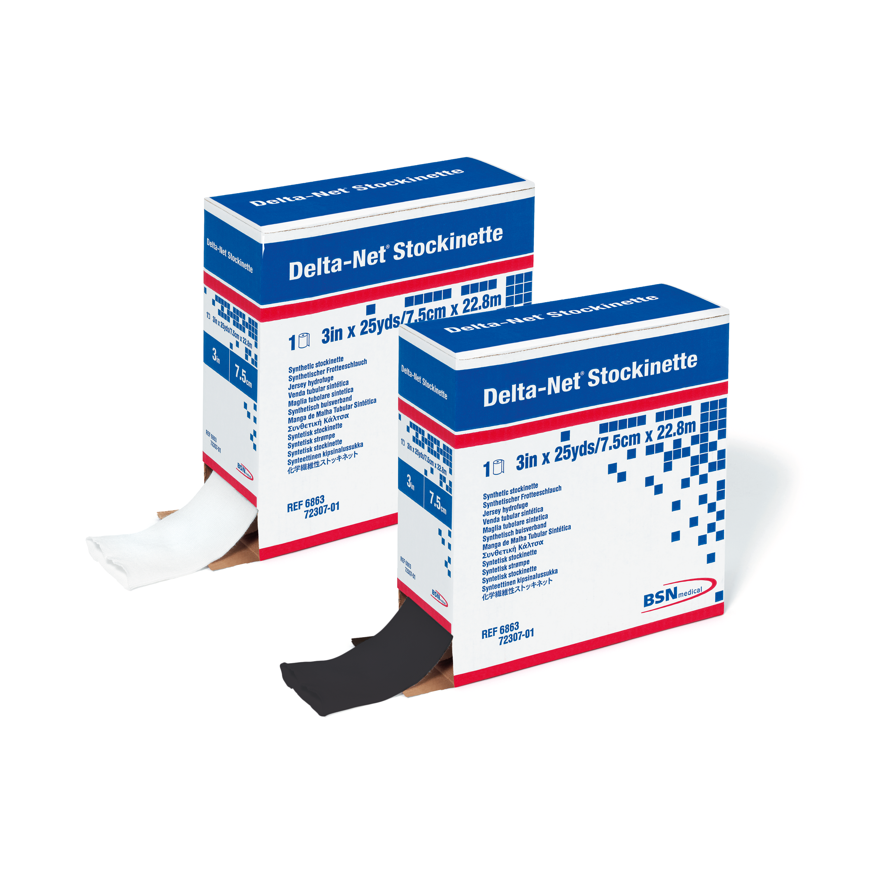 BX/1 DELTA-NET SYNTHETIC STOCKINETTE 7.5CM X 22.8M, WHITE