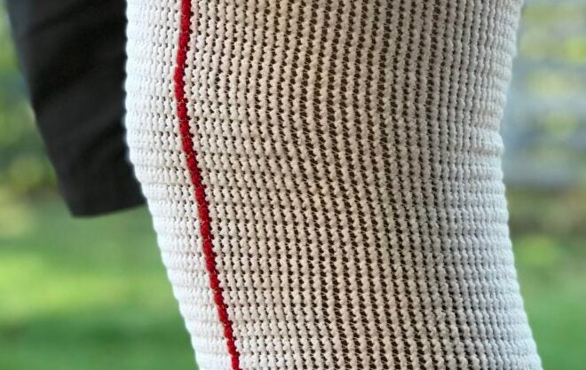 EdemaWear stockinet large for limb circumference up to 115 cm (46"), Red stripe, Single stockinet  - 1 Each