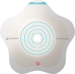 SenSura® Mio Click Skin Barrier, Concave, Cut-to-Fit Stoma Opening 1-1/8" - 1-3/4" (30mm - 45mm), Flange 2" (50mm) - Box of 5