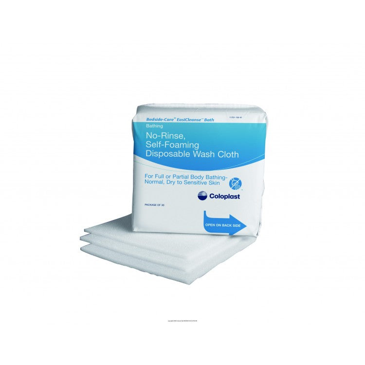 (CS/100) PK/5 BEDSIDE CARE EASICLEANSE SELF FOAMING DISPOSABLE WASHCLOTH, LATEX FREE