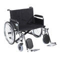 Sentra EC Heavy Duty Extra Wide Wheelchair, Detachable Full Arms, Elevating Leg Rests, 28" Seat - 1 Each