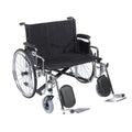 Sentra EC Heavy Duty Extra Wide Wheelchair, Detachable Desk Arms, Elevating Leg Rests, 30" Seat - 1 Each