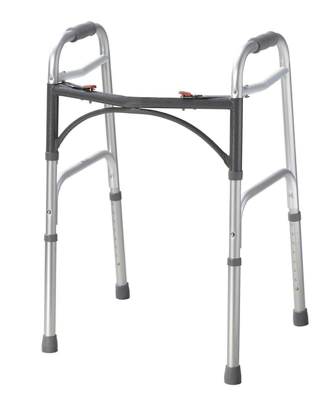 Deluxe Two Button Folding Walker - 1 Each