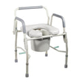 Steel Drop Arm Bedside Commode with Padded Seat and Arms - 1 Each