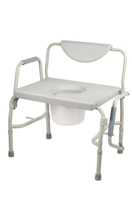 Bariatric Drop Arm Bedside Commode Chair - 1 Each