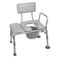 Padded Seat Transfer Bench with Commode Opening - 1 Each