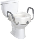 EA/1 PREMIUM PLASTIC , RAISED ELONGATED TOILET SEAT WITH LOCK AND ARMS-5" HEIGHT