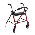 Two Wheeled Walker with Seat, Red - 1 Each