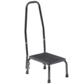 Footstool with Non Skid Rubber Platform and Handrail - 1 Each