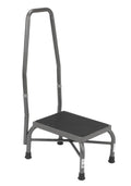 Heavy Duty Bariatric Footstool with Non Skid Rubber Platform and Handrail - 1 Each