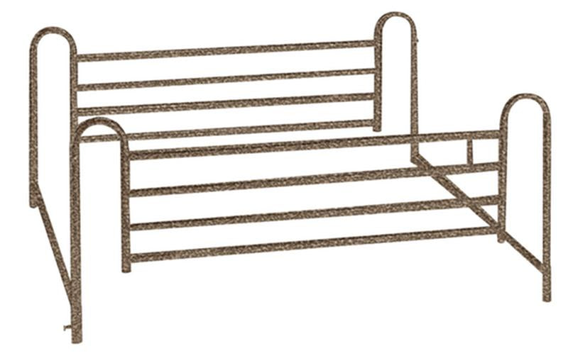 Full Length Hospital Bed Side Rails - 1 Pair