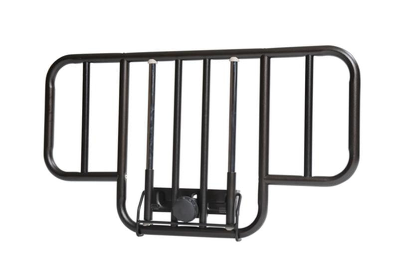 No Gap Half Length Side Bed Rails with Brown Vein Finish - 1 Each