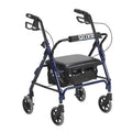 Junior Rollator Rolling Walker with Padded Seat, Blue - 1 Each