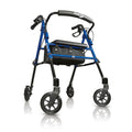 Fit Rollator Rolling Walker with Padded Seat, Backrest and Storage Bag, Pacific Blue - 1 Each