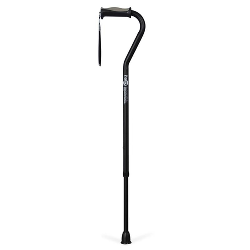 Adjustable Offset Handle Cane with Reflective Strap - 1 Each