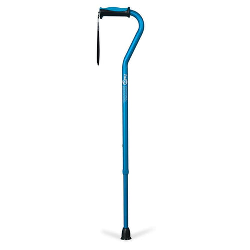 Adjustable Offset Handle Cane with Reflective Strap - 1 Each