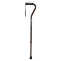Adjustable Offset Handle Cane with Reflective Strap - 1 Each