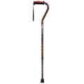 Adjustable Offset Handle Cane with Reflective Strap - 1 Each