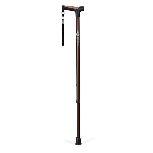 Adjustable Derby Handle Cane with Reflective Strap - 1 Each