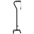 Adjustable Quad Cane for Right or Left Hand Use, Small Base - 1 Each