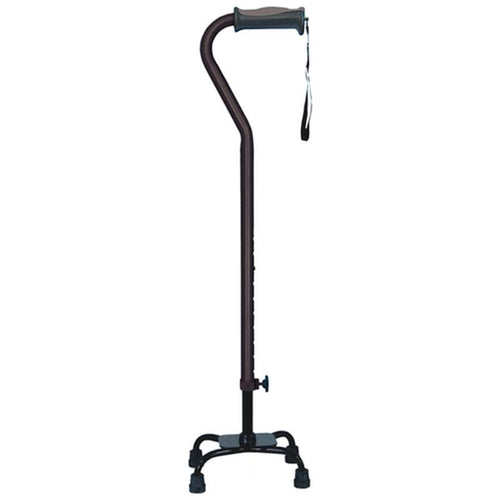 Adjustable Quad Cane for Right or Left Hand Use, Small Base - 1 Each