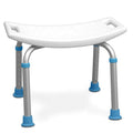 Adjustable Bath and Shower Chair with Non-Slip Seat, White - 1 Each