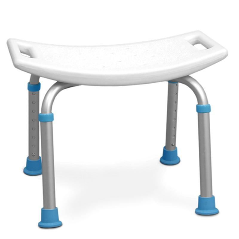 Adjustable Bath and Shower Chair with Non-Slip Seat, White - 1 Each