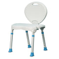 Folding Bath and Shower Chair with Non-Slip Seat and Backrest, White - 1 Each