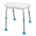 Adjustable Bath and Shower Chair with Non-Slip Comfort Seat, White - 1 Each
