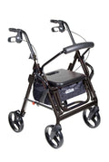Duet Dual Function Transport Wheelchair Rollator Rolling Walker, Black - 1 Each