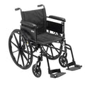 Cruiser X4 Lightweight Dual Axle Wheelchair with Adjustable Detachable Arms, Full Arms, Swing Away Footrests, 16" Seat - 1 Each