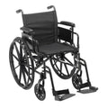 Cruiser X4 Lightweight Dual Axle Wheelchair with Adjustable Detachable Arms, Desk Arms, Swing Away Footrests, 18" Seat - 1 Each