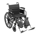 Cruiser X4 Lightweight Dual Axle Wheelchair with Adjustable Detachable Arms, Desk Arms, Elevating Leg Rests, 18" Seat - 1 Each